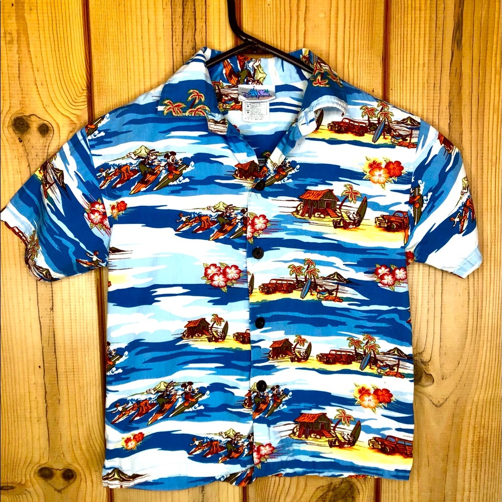 DISNEYLAND RESORT BOYS HAWAIIAN MICKEY & FRIENDS M